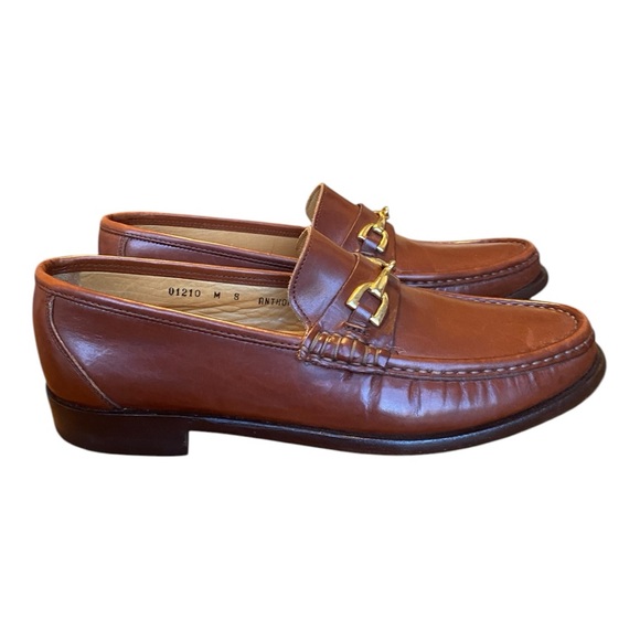 Bruno Magli Kurt Mens Cognac Loafers Size 8 - Picture 7 of 9